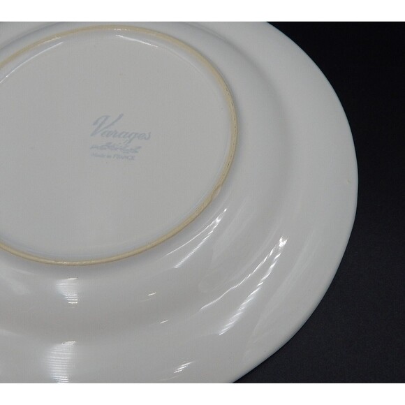 Varages France Cabanon Salad Plate Hand Painted Green Border 8.25 In Cabin Shed - Picture 6 of 9